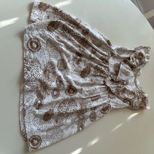 Kate Quinn Brown and White Sunflower Dress